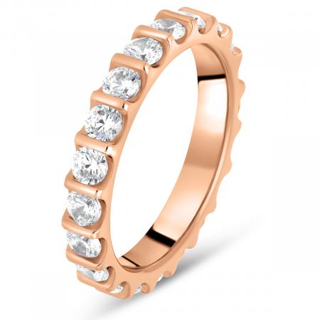 Alliance diamants tour complet en or rose Maison de l'Alliance