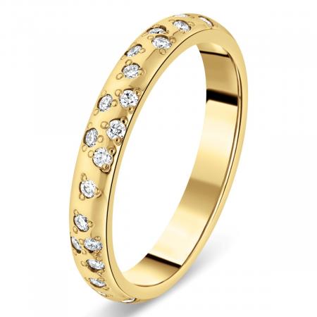 Alliance Demi Jonc Diamants 