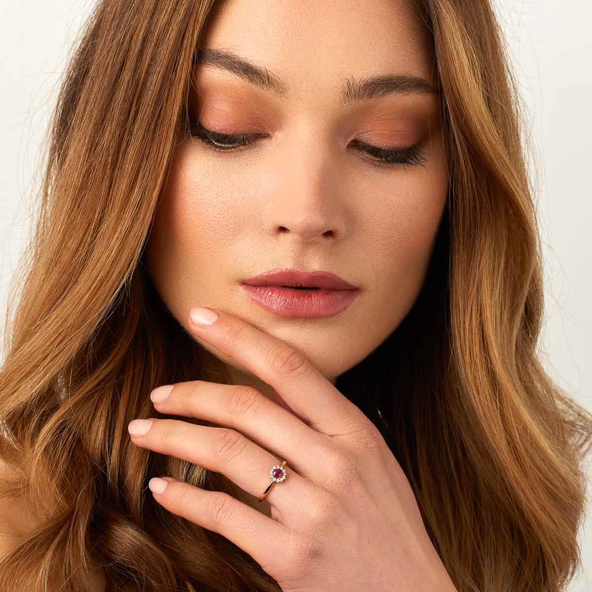 Bague marguerite rubis deals